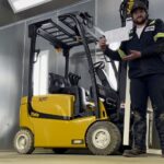 2019 Yale ERP040VF, 3,000 lb. Electric Forklift Side View (LPG)