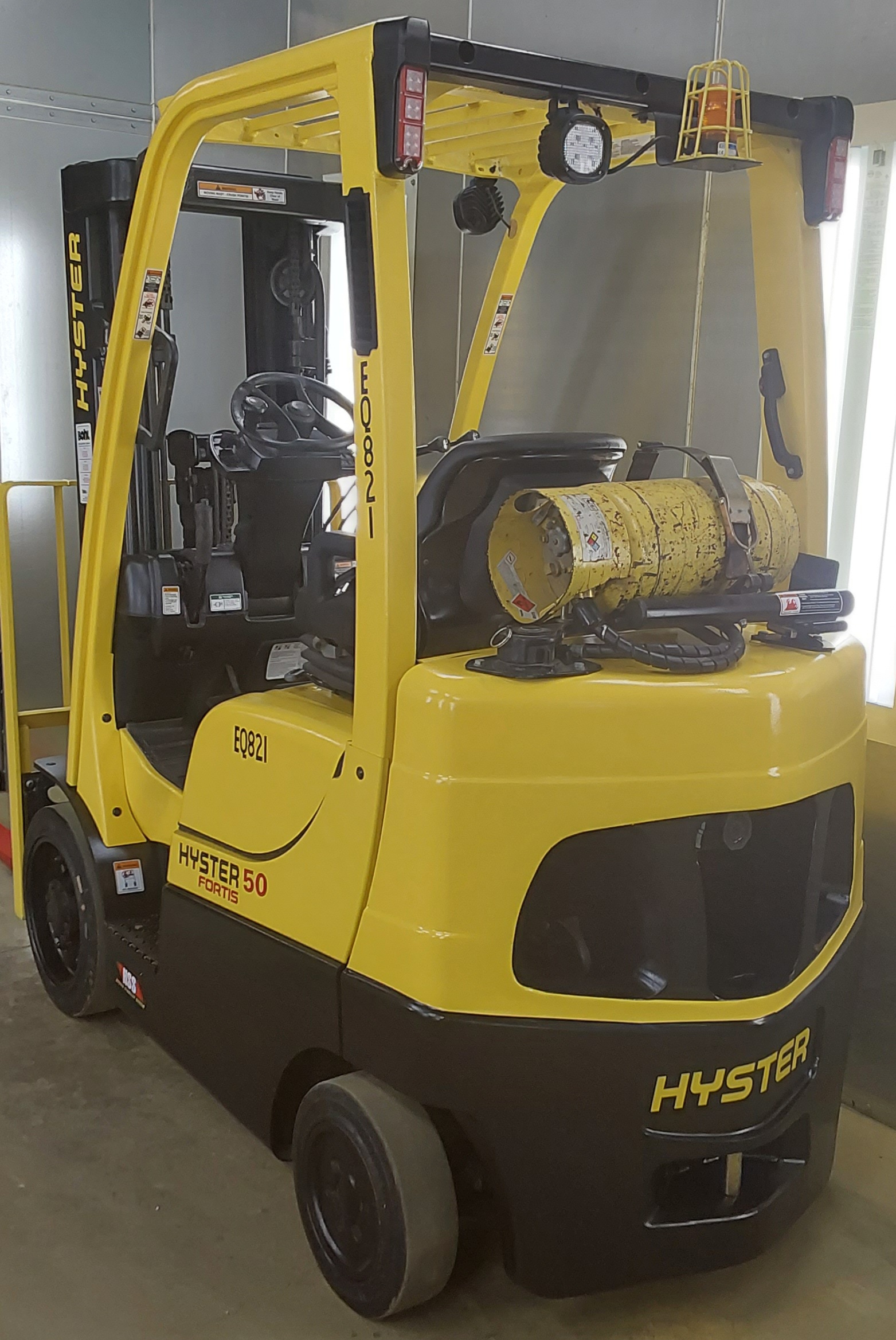 2016 Hyster S50FT, 5,000 lb. IC Cushion Forklift Back View