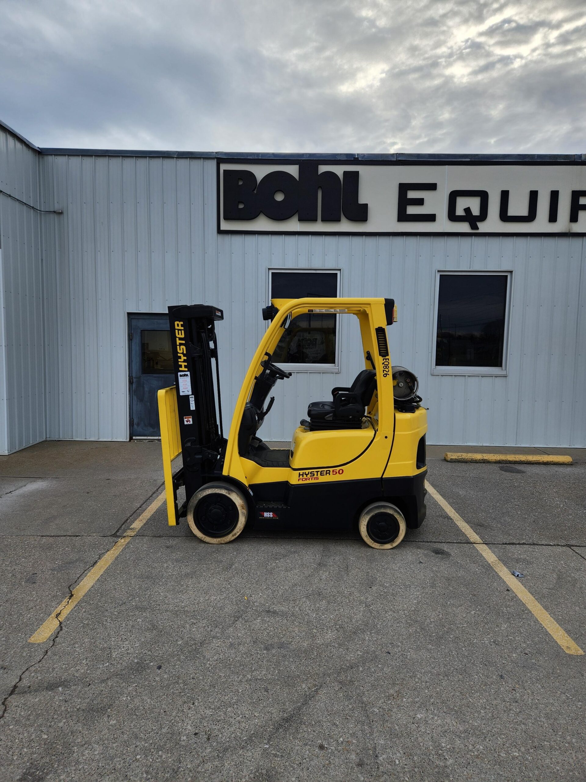 2017 Hyster S50FT, 5,000 lb. IC Cushion Forklift Truck Side View
