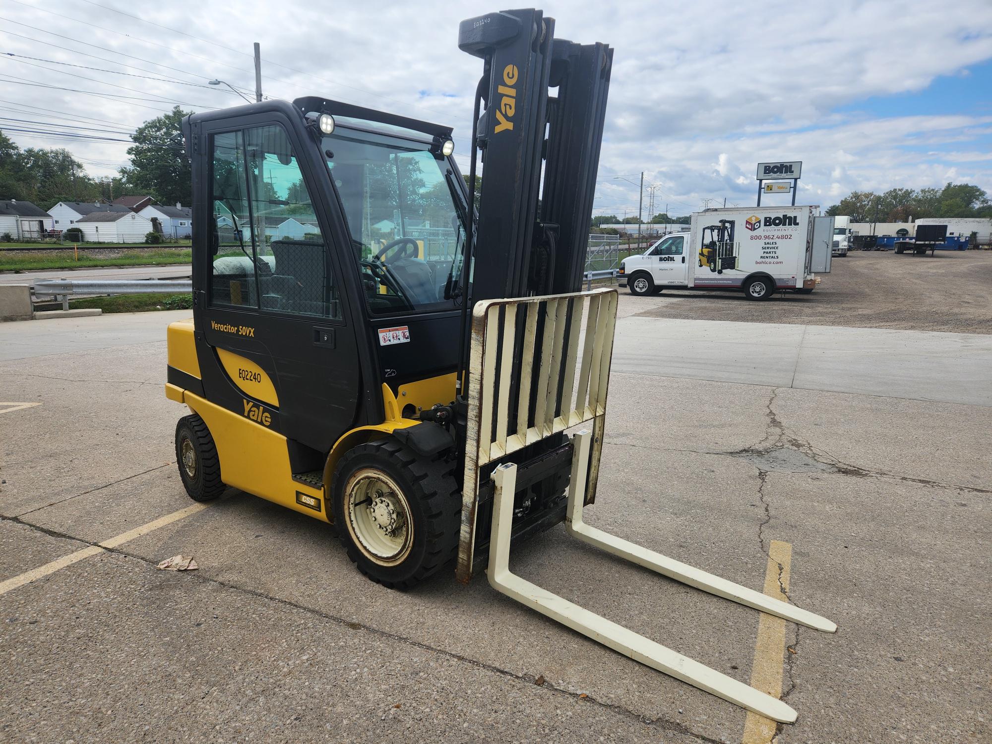 2021 Yale GP050VX, 5,000 lb. IC Pneumatic Lift Truck, Right Side View