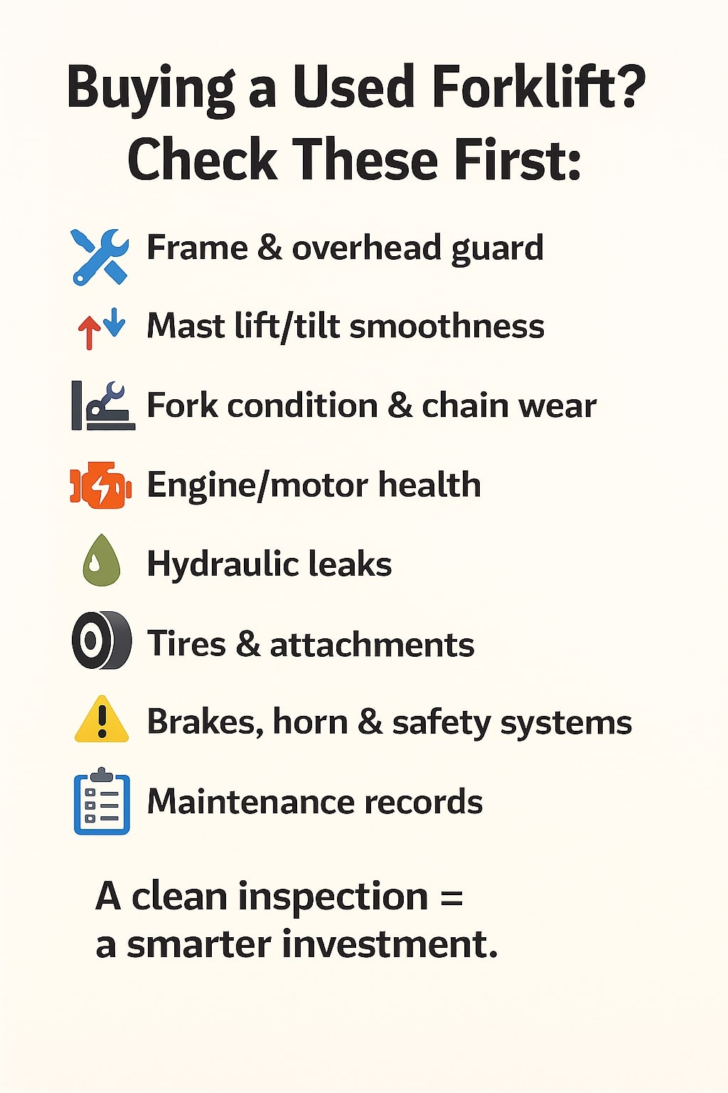 Used Truck Inspection Flier